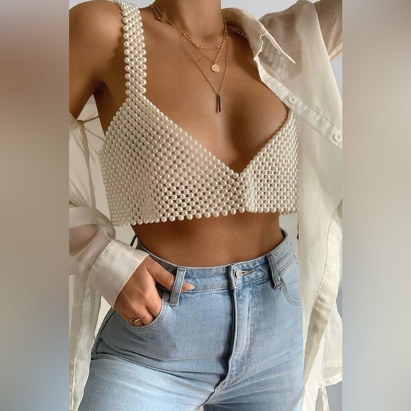 Pearl Crop Top ShowPo size SMALL - Picture 1 of 6